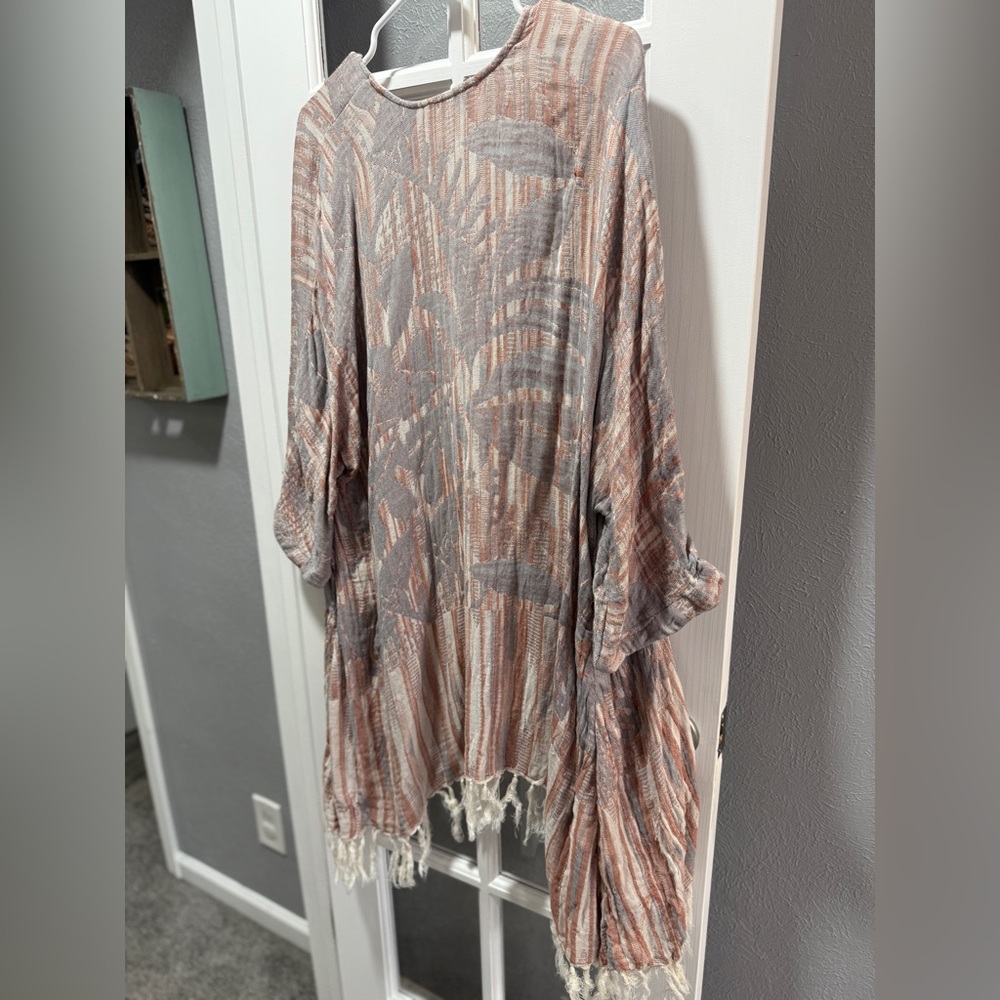 Soft Surroundings Bohemian Fringe Kimono - Picture 9 of 10